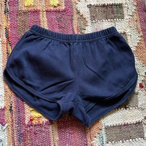 100% cotton, navy blue shorties by American Apparel size XS